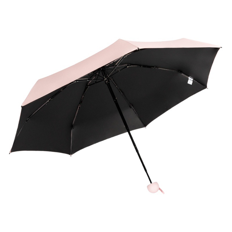 Paraguas de bolsillo | upf50 + mini protección solar de vinilo paraguas de bolsillo portátil paraguas de sol lluvia y lluvia paraguas de doble uso