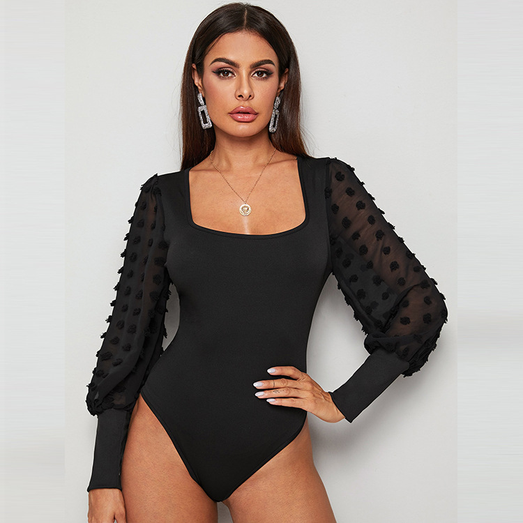 182g Weight Long Sleeve Sleeve Length Shorts Pants Length Wholesale Women's Vacation Simple Style Solid Color Long Sleeve Bodysuits
