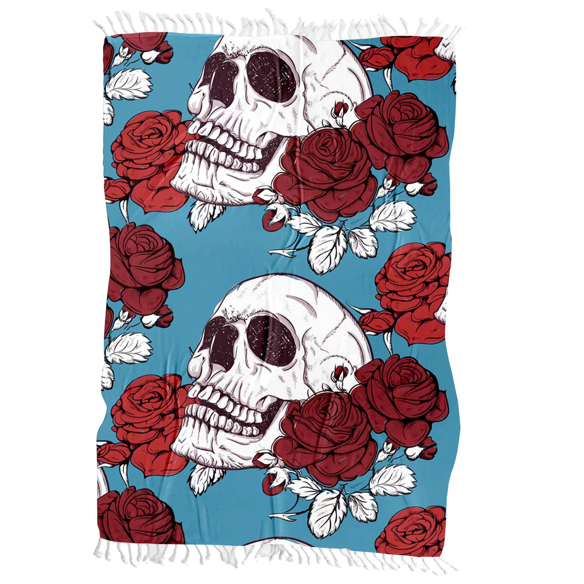 Кисточкой квадратное пляжное полотенце из микрофибры Приморская Подушка прямоугольное банное полотенце 3D цифровая печать череп