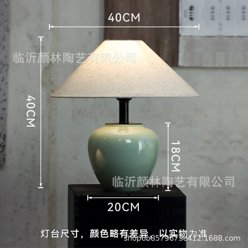 Lámpara de escritorio de arte lámpara de cabecera lámpara de cerámica lámpara de cerámica lámpara de escritorio de estilo medieval lámpara de escritorio blanca decoración lámpara de atmósfera