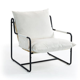 Nordic Simple Lazy Sofa Chair Italian Style Office Living Room Small Apartment Single Iron Leisure Chair Sedentary Universal Chair