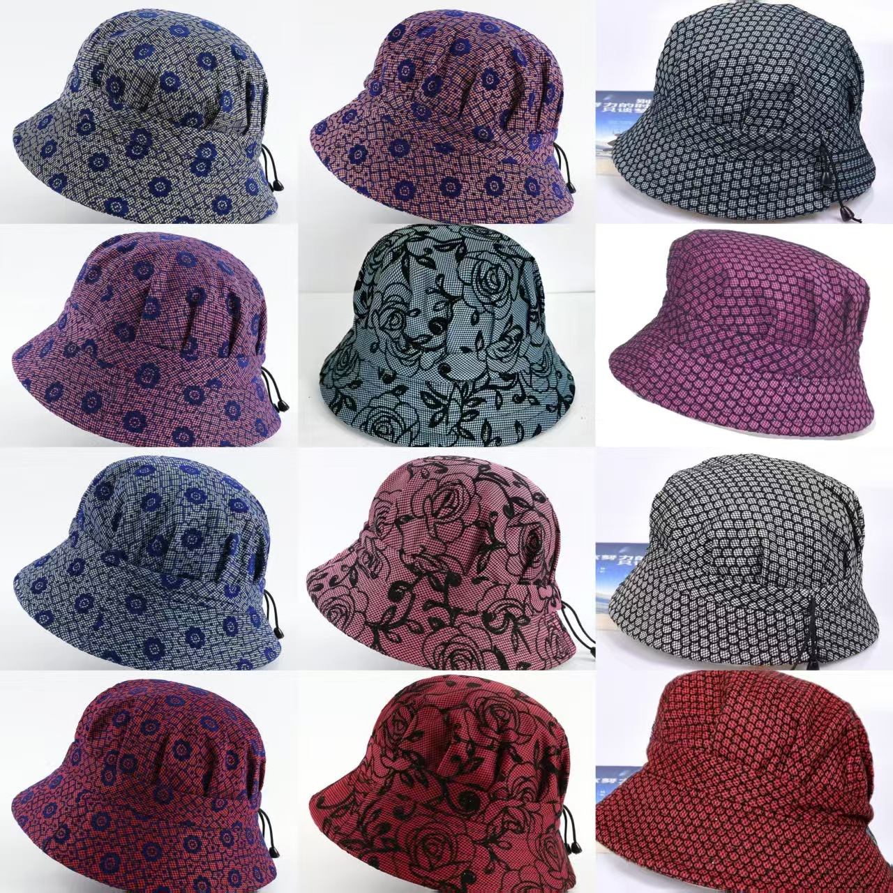 Women's Hats for Spring and Summer, New Styles for Middle-Aged and Elderly Mothers, Sun Protection Bucket Hats for Elderly Ladies, Grandma's Fisherman Hats, Cloth Hats