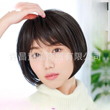 假发女短发时尚波波头中老年妈妈圆脸化疗全头套bobo真人发丝自然