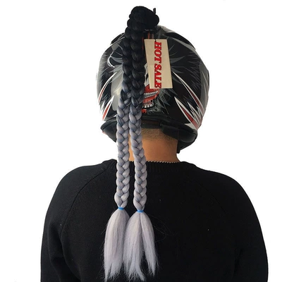 Motorcycle Helmet Braids, Motorcycle Helmet Motosiklet dəbilqələri - black-gray