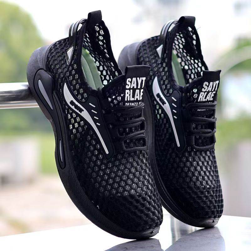 2025 Summer New Sneakers Soft Sole Wear-resistant Mesh Breathable Casual Versatile Fashion Men's Shoes_voghion.com