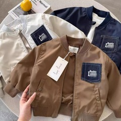 男童外套2025秋季新品韩版儿童潮牌外套宝宝宽松外穿棒球服批发