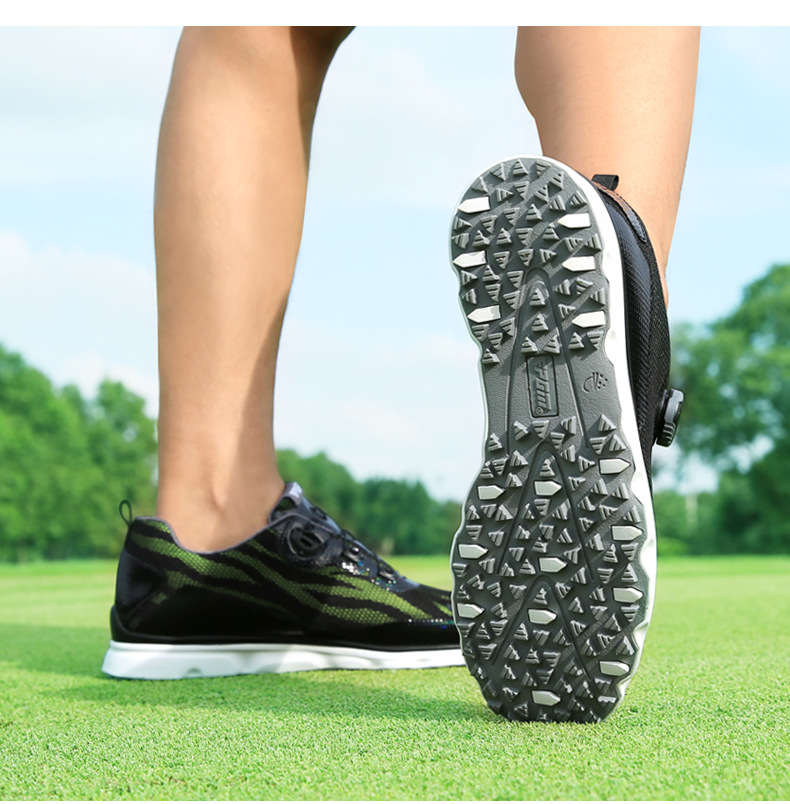 Giày golf nam PGM chống trượt, núm vặn dây, lưới thoáng khí — XZ228-Đen Trắng, XZ228-Đen huỳnh quang chi tiết 10