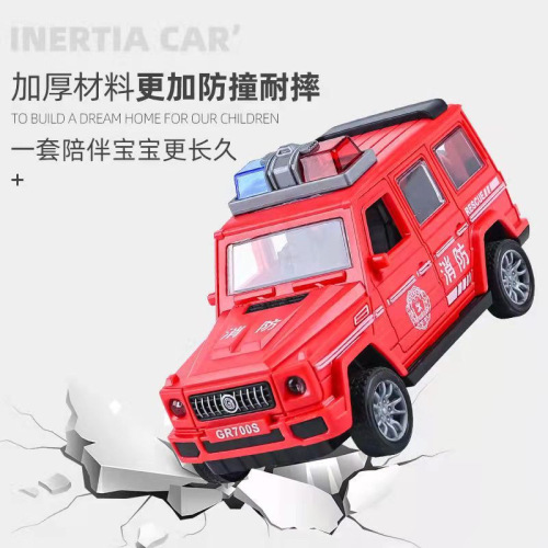 Cross-border children police car toy inertia car off-road large G car model springback car for boys internet celebrity toy car wholesale