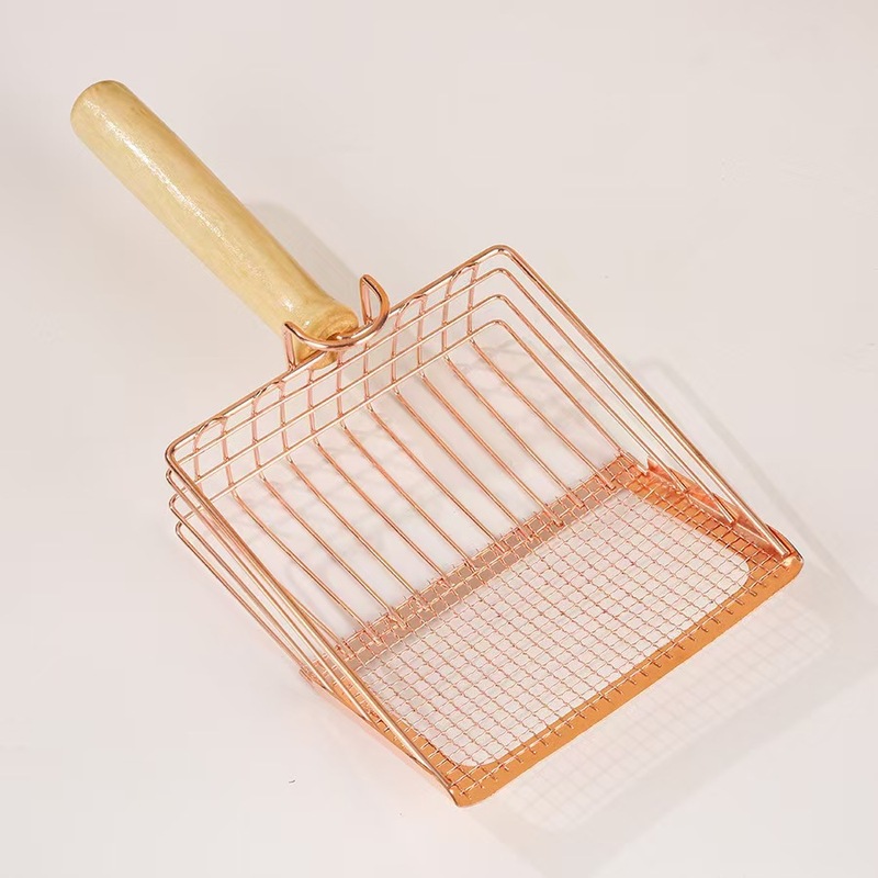 宠物用品多功能猫砂铲加长手柄镂空猫咪铲屎工具金属细孔铲屎神器|undefined