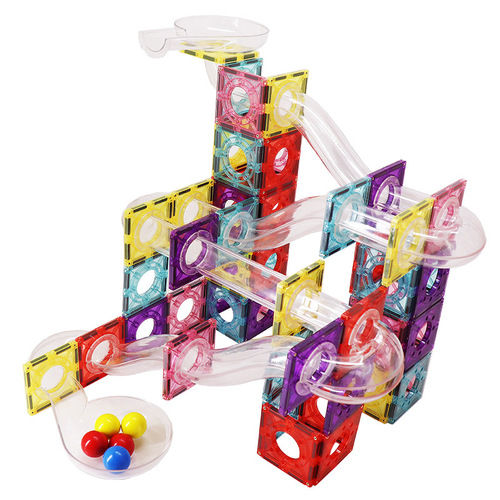 Wellbbplay Wei Aibei transparent track colorful rolling ball pipe building blocks Australia's best-selling magnetic piece puzzle
