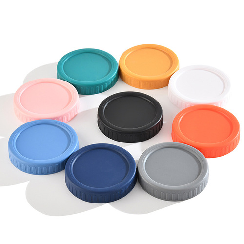 Color Mason can plastic lid, sealing can lid, 70 standard mouth, 86 wide mouth, perforated beverage cup lid