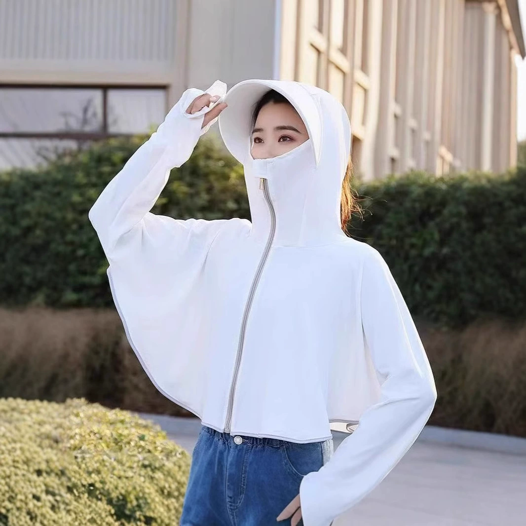 Удлиненная шляпа из ледяного шелка солнцезащитный крем женская летняя ультрафиолетовая ультратонкая солнцезащитная рубашка с длинными рукавами