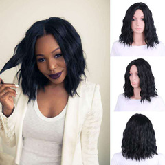 European and American wigs, cross-border Africa short curly hair wig for women, synthetic high-temperature silk, European and American water wave hairpieces