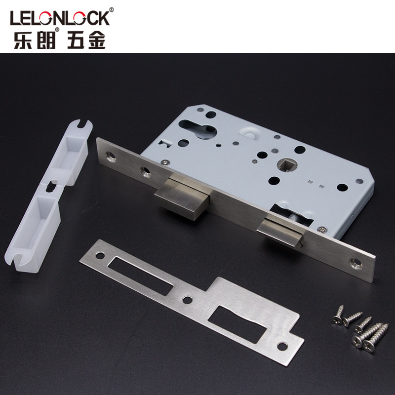 Cerradura de Puerta Cortafuego de Acero Inoxidable Estándar Europeo, Cerradura de Canal Dividida, Cerradura de Puerta Cortafuego Universal, Cerradura Mecánica para Puerta Interior