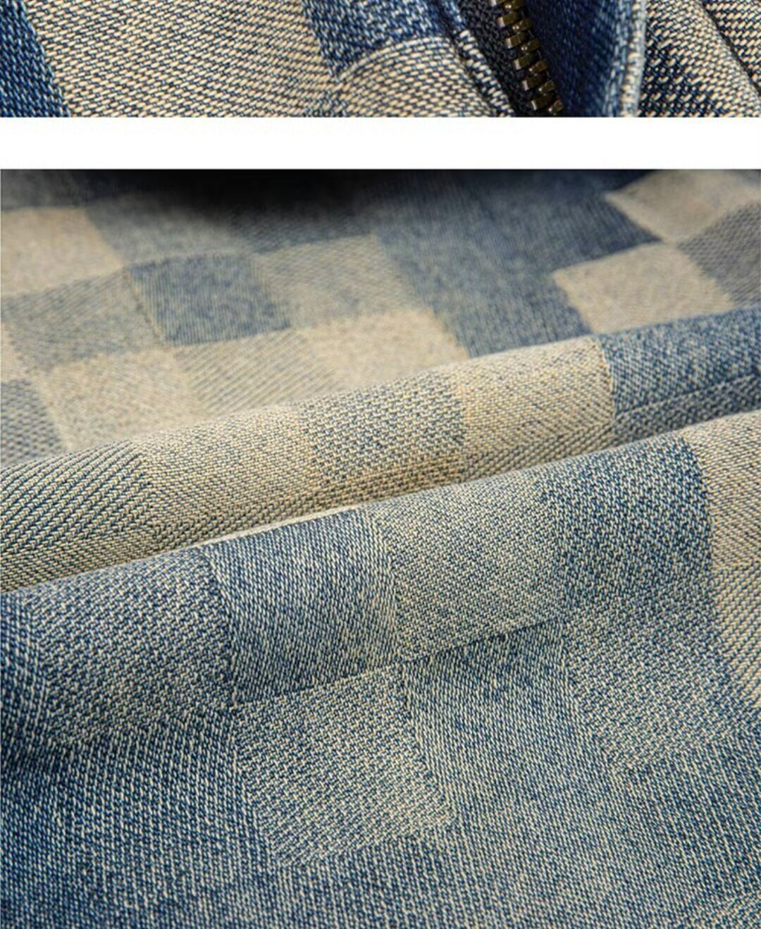 Abbigliamento maschile Jeans a scacchiera a mosaico da uomo Pantaloni lunghi autunnali dritti larghi da strada larghi con personalità_voghion.com