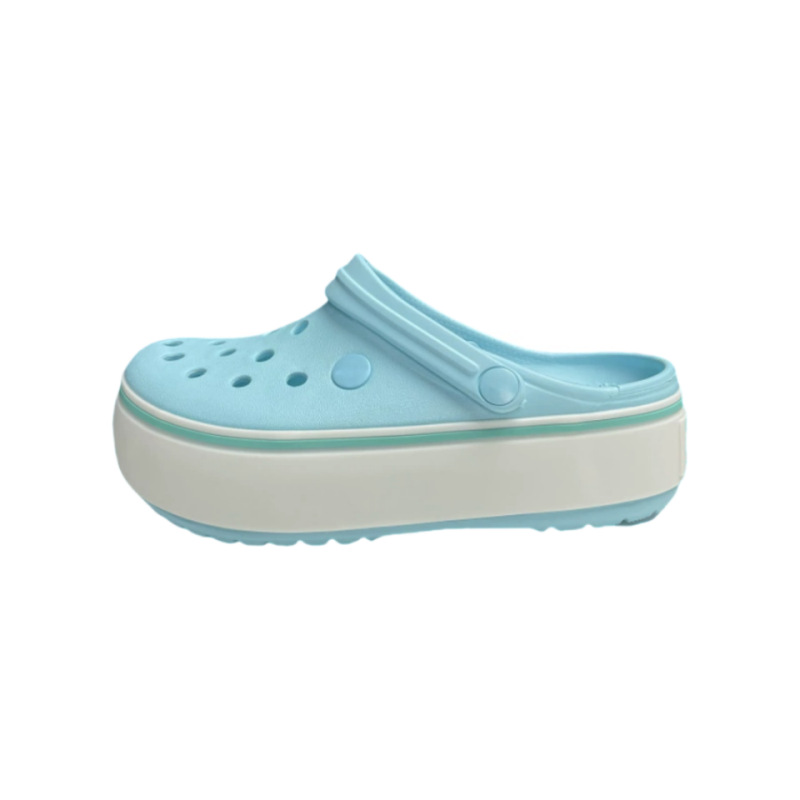 Zapatos de cañón para mujeres con base gruesa Carobán verano nuevo arco iris anti-deslizante con base suave zapatillas de playa transpirables