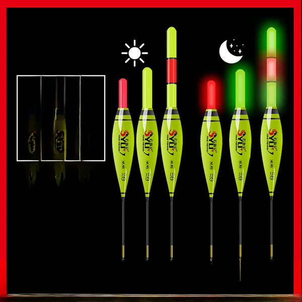 Far-cast rock fishing big object luminous float bite hook color day and night dual-purpose fish float bold eye-catching electronic float silver carp and bighead carp float float