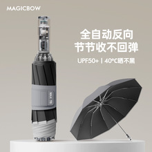 现货批发全自动雨伞防回弹女加固晴雨两用抗风遮阳防晒反向折叠伞