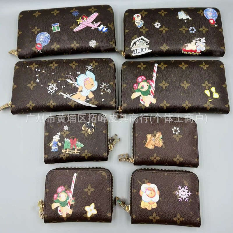 Cross-Border New 2025 Christmas Series Wallet Card Holder Women's Fashion Multi-Card Slot Coin Purse Men's and Women's Same Style Couple Style