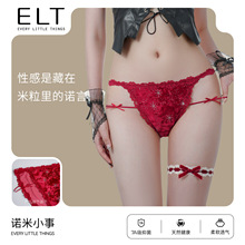 星光刺绣 ～丝绒细带镂空纯欲蕾丝内裤女低腰三角裤纯棉底裆性感