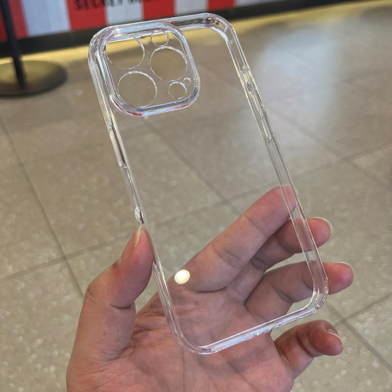 适用iphone17pro透明亚克力手机壳简约高透tpu+PC二合一彩绘素材|undefined