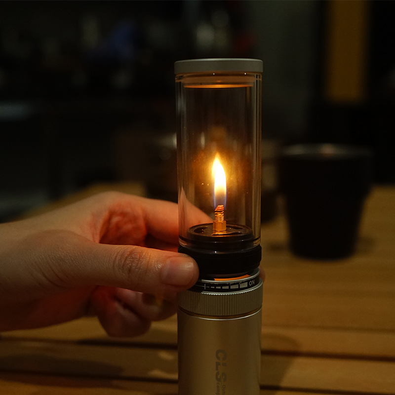 CLS vela de gas al aire libre luz romántica tienda de campaña campamento luz vela linterna iluminación portátil luz de la vela