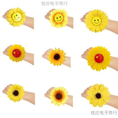 ひまわり手首の花子供のダンス小道具ひまわり頭飾り学校グループパフォーマンスハンドフラワー小さな太陽耐久性