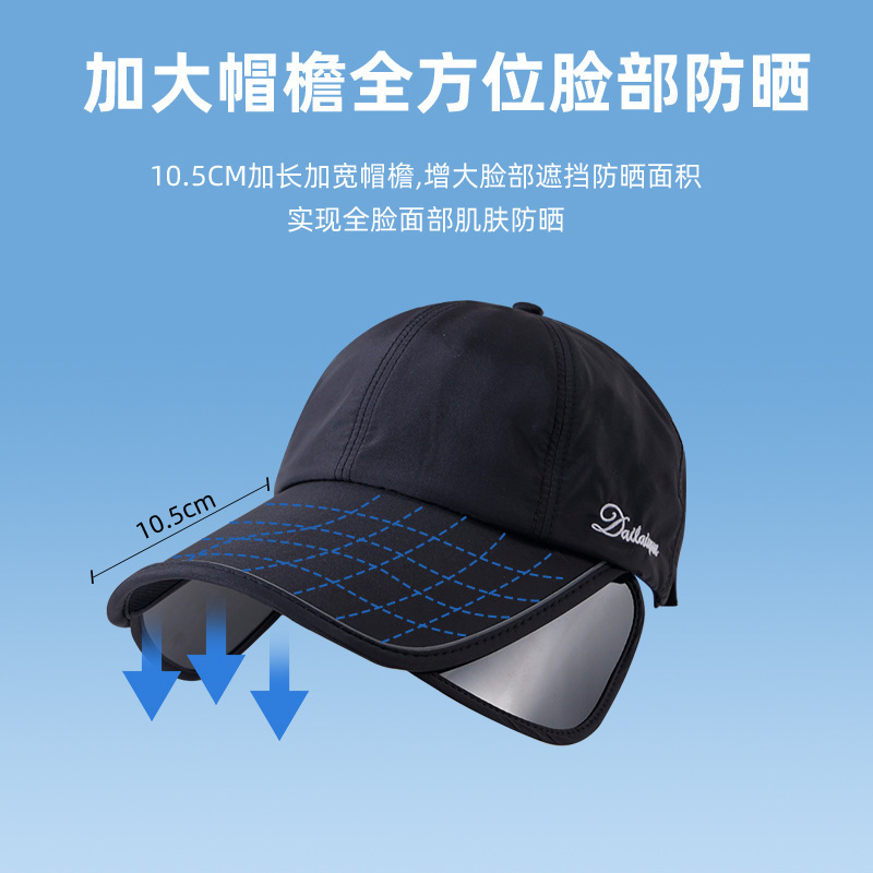 屋外用サンハット、ゴルフ用日焼け止めサンハット、女性用夏用つば広スポーツカバー、フルフェイス中空トッププルボードひさしキャップ|undefined