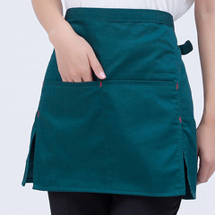 餐飲專用圍裙logo服務員短款半圍腰酒店西餐廳廚房工作服純棉