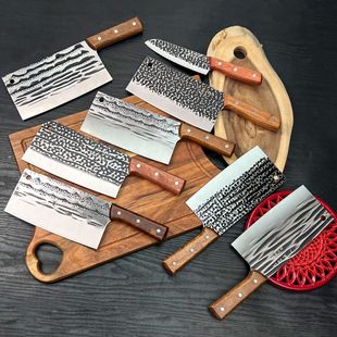 Running River and Lake kitchen knife manual forging bone cutting knife cutting dual-purpose knife sharp durable bone cutting knife Yangjiang knife