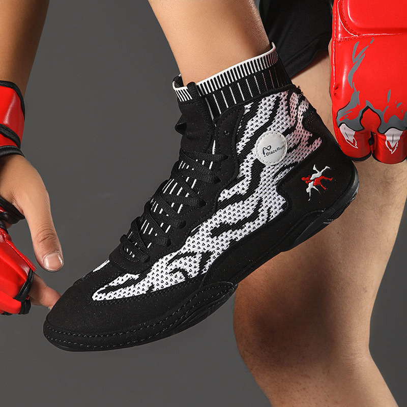 Zapatos de lucha profesional, zapatos de boxeo transfronterizos clásicos, zapatos Sanda, zapatos de lucha, zapatos de lucha, zapatos de entrenamiento de boxeo para hombres y mujeres