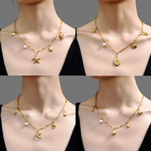 东莞钛钢饰品跨境欧美沙滩海洋风海星海豚海螺不锈钢项链不掉色女