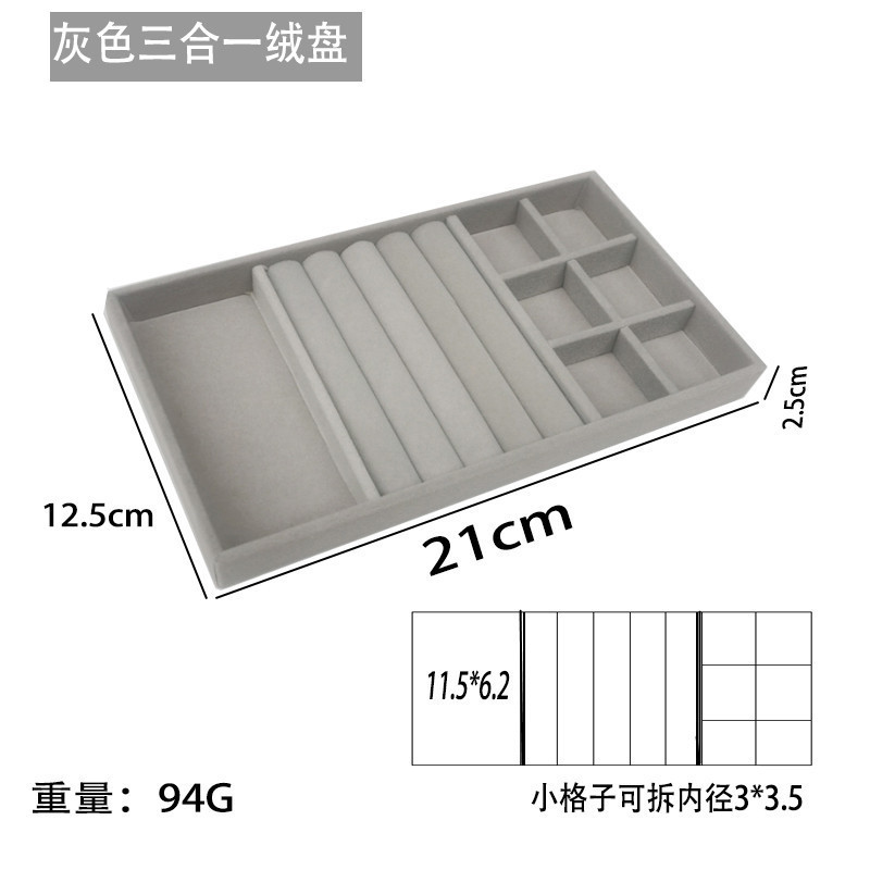 Muestra de joyería negra de alta calidad de tela de vello para ver paletas de joyería caja de almacenamiento collar de joyería anillo bandeja de visualización image 46