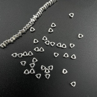 Alloy plating triangle broken silver spacer beads loose beads handmade DIY bracelet necklace beaded jewelry accessories