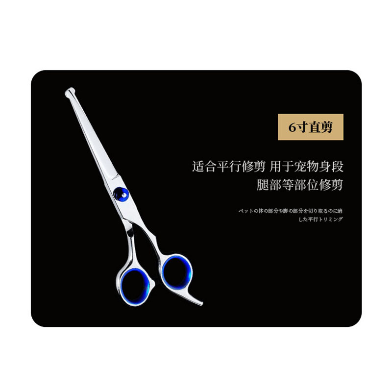 6 인치 둥근 머리 애완 동물 평면 전단 (파란색 나사 파란색 원)