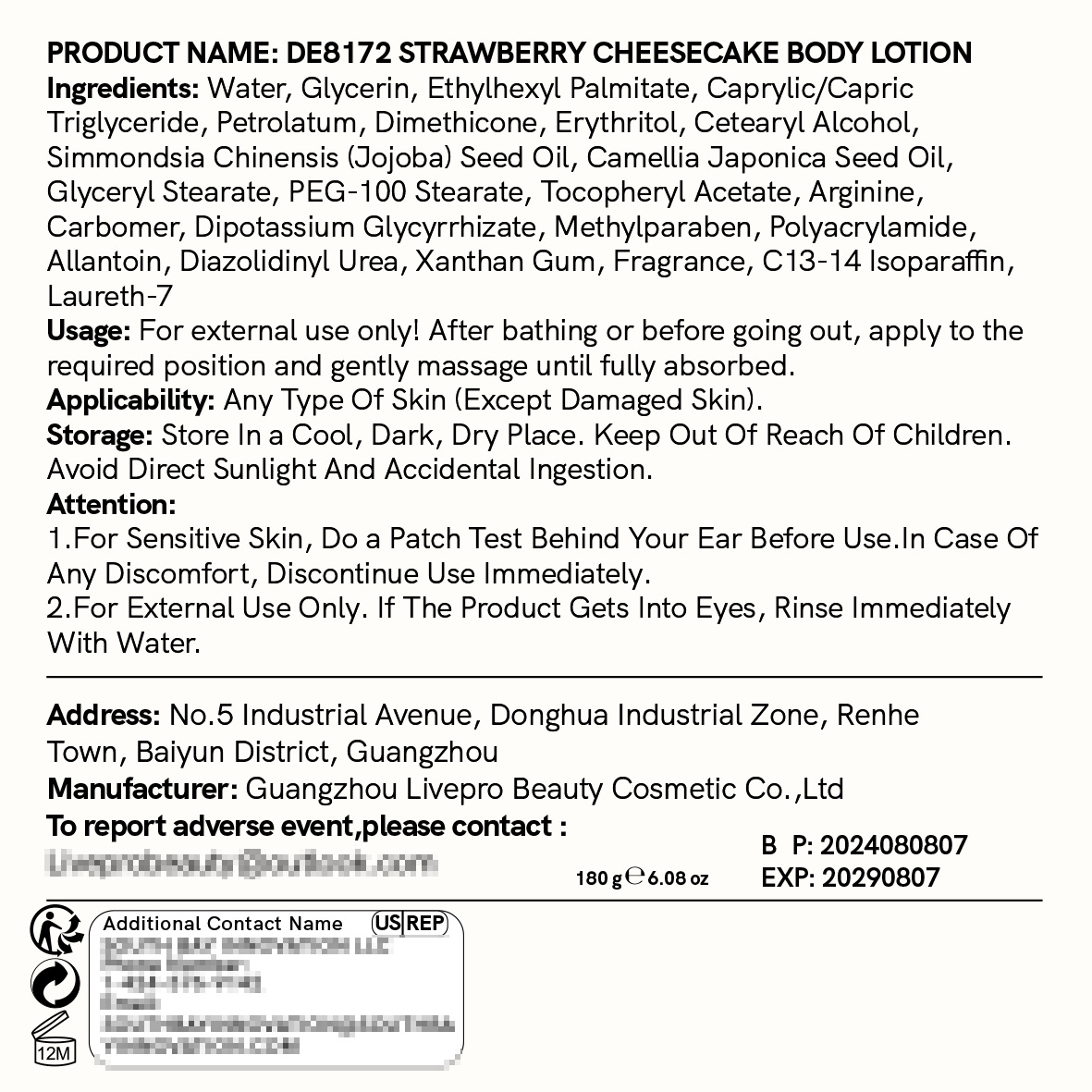 Cross-border Disunie body lotion moisturizing body lotion anti-odor soap FDA factory skin care wholesale