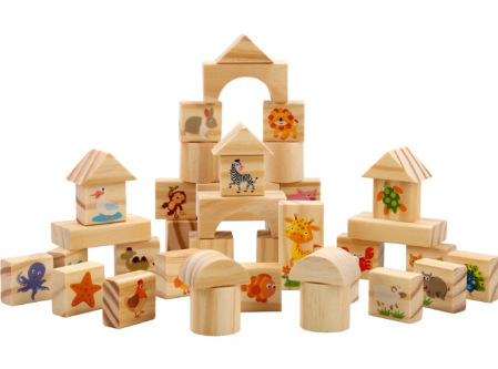 Weiweihu Puzzle para niños Gránulos grandes Bloques de construcción Fruta Pinyin Gránulos en inglés Educación temprana para niños Juguetes apilados de madera