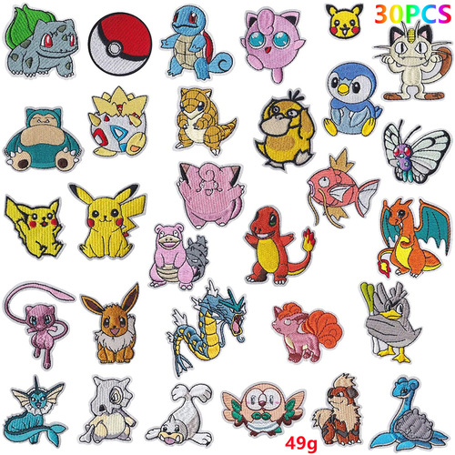 Amazon supply cute elf cartoon anime Pokemon dragon embroidered cloth patch clothing accessories