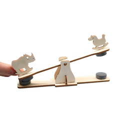 DIY Science Kit for Kindergarten Children - Magnetic See-Saw Educational Toy and Science Experiment Popular Science Material Pack