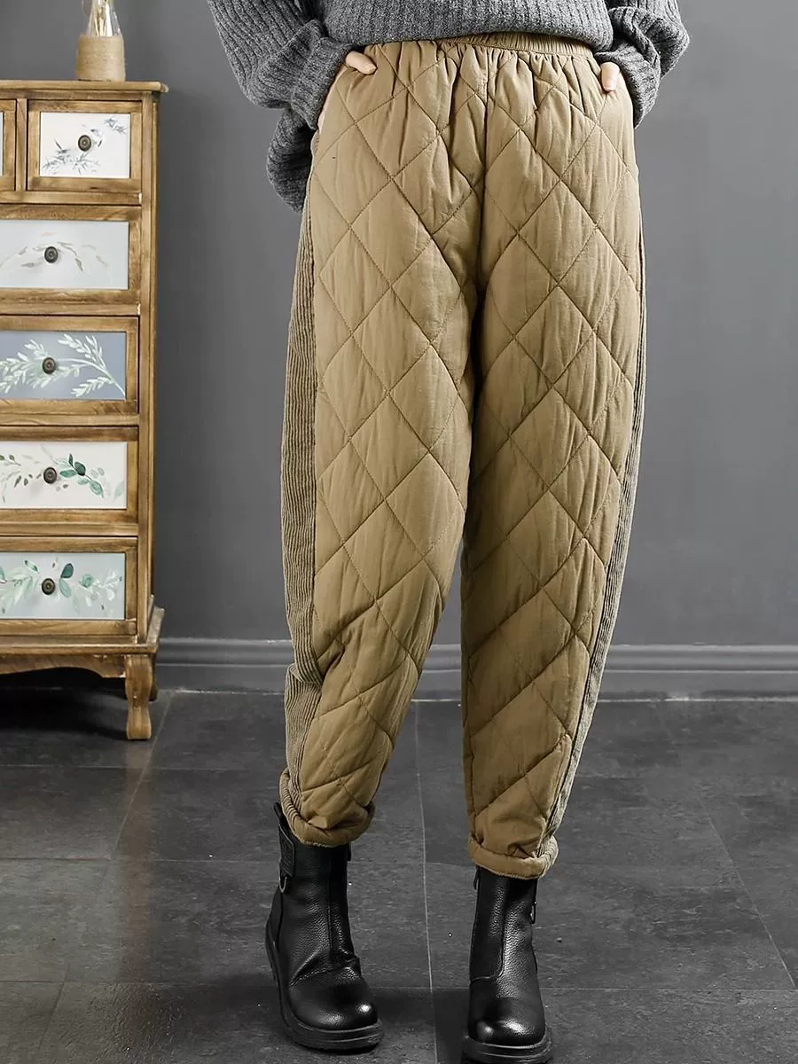 Dream An Pet Velvet Winter Windproof Keep-Warm Trousers, Quilted Padded Pants