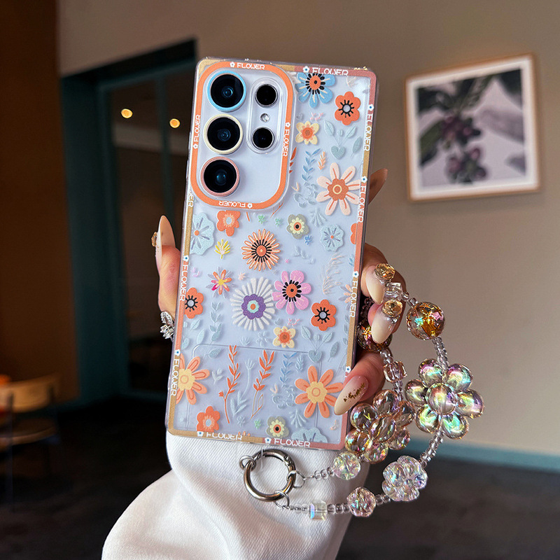 Suitable for Samsung Galaxy S26Ultra Girly Fresh Floral S25Plus Mobile Phone Case S24 Fe New Model