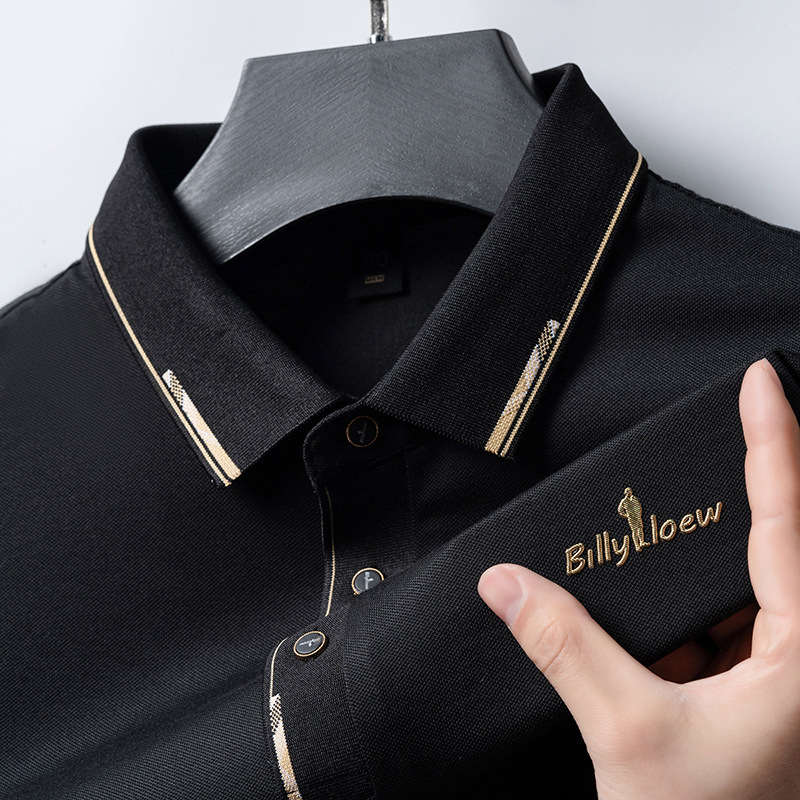 Polo uomo in cotone a maniche corte business casual top_voghion.com