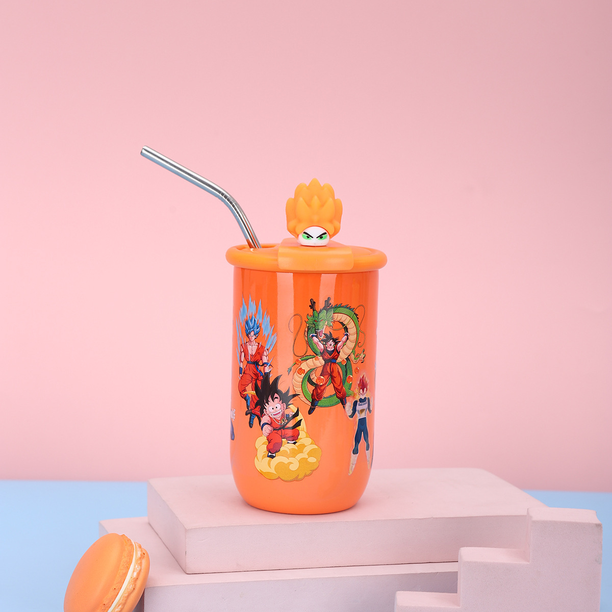 Taza de aislamiento de acero inoxidable diseñada para el sudeste asiático, taza de paja de diseño DIY, taza de agua de alto valor facial.