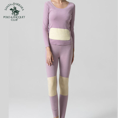 圣大保罗2021秋冬德绒无痕保暖内衣 蚕丝贴片保暖内衣套装女|ms