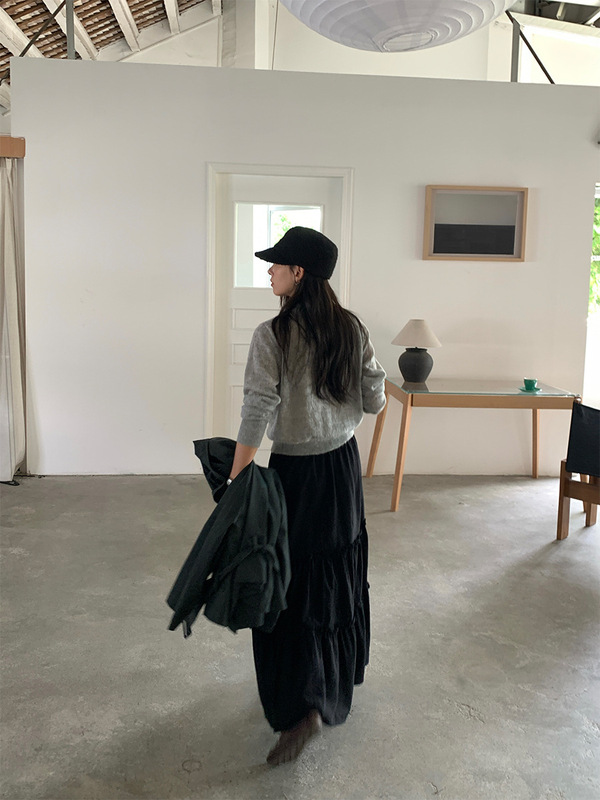 黄峥韩版POLO领长袖针织衫女2025秋季休闲百搭简约开衫上衣530085|undefined