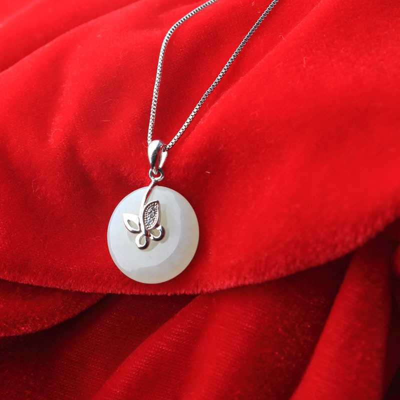 和田白玉吊坠0009