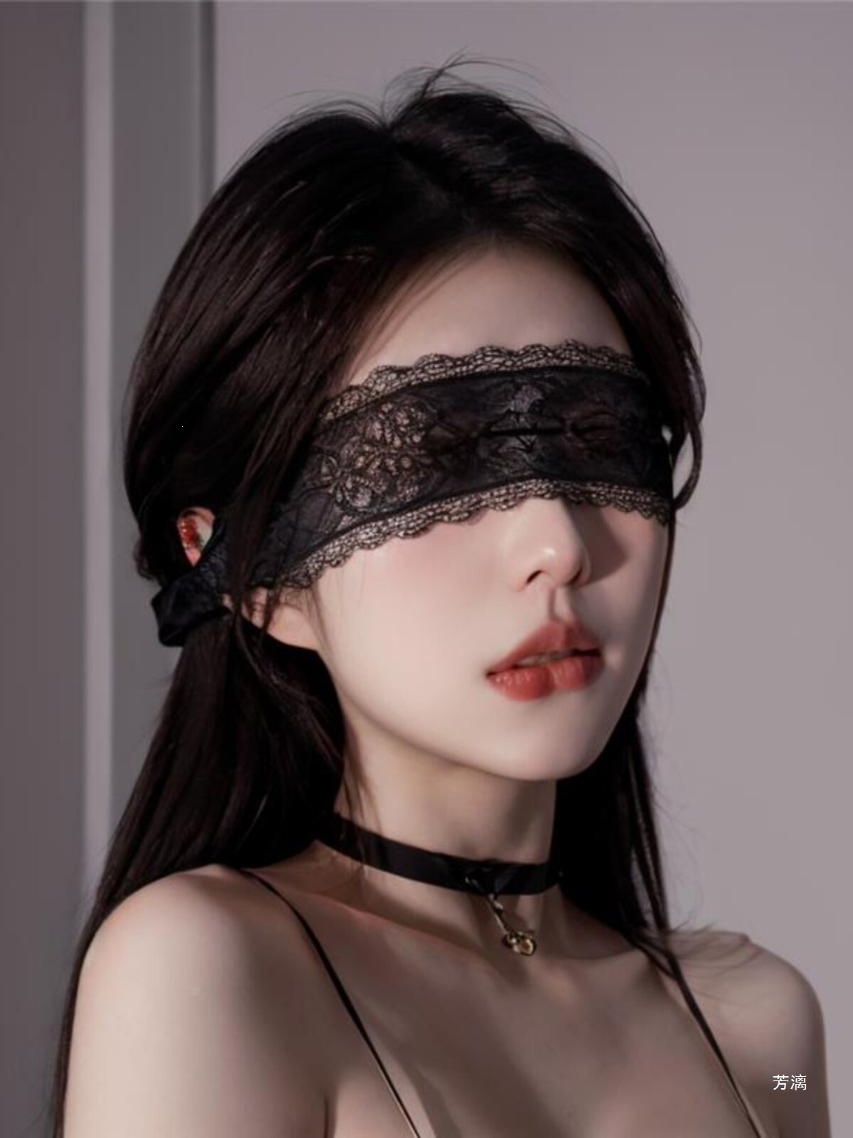 Blindfold ribbon, eye mask, romantic blindfold cloth strip, blindfold strap, eye-covering ribbon, lace strap, photo shoot, dance party, party veil