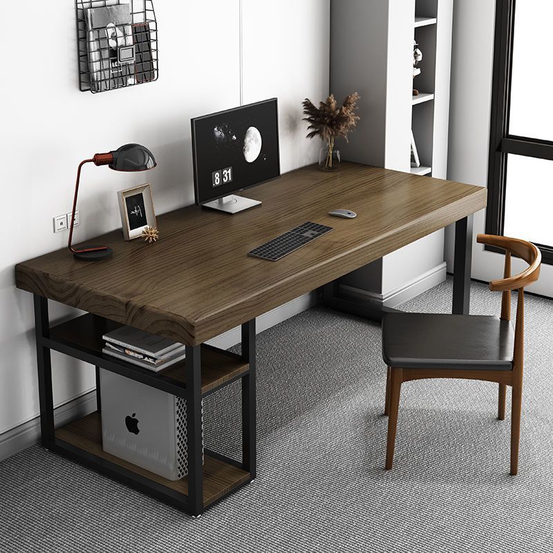 Light Luxury Solid Wood Computer Desk Home Desktop Table Student Writing Desk E-Sports Table Boss Desk Office Desk Simple Desk