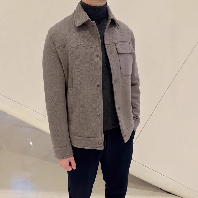 Men's Modal Wool Shell Goose down Jacket 2025 New Pure Original Two-Color Thickened Autumn and Winter Top