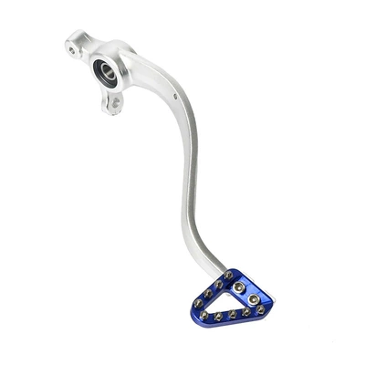 Xikai Foot Brake Lever – Motorcycle pedals - silver-brake-lever-brake-head-blue